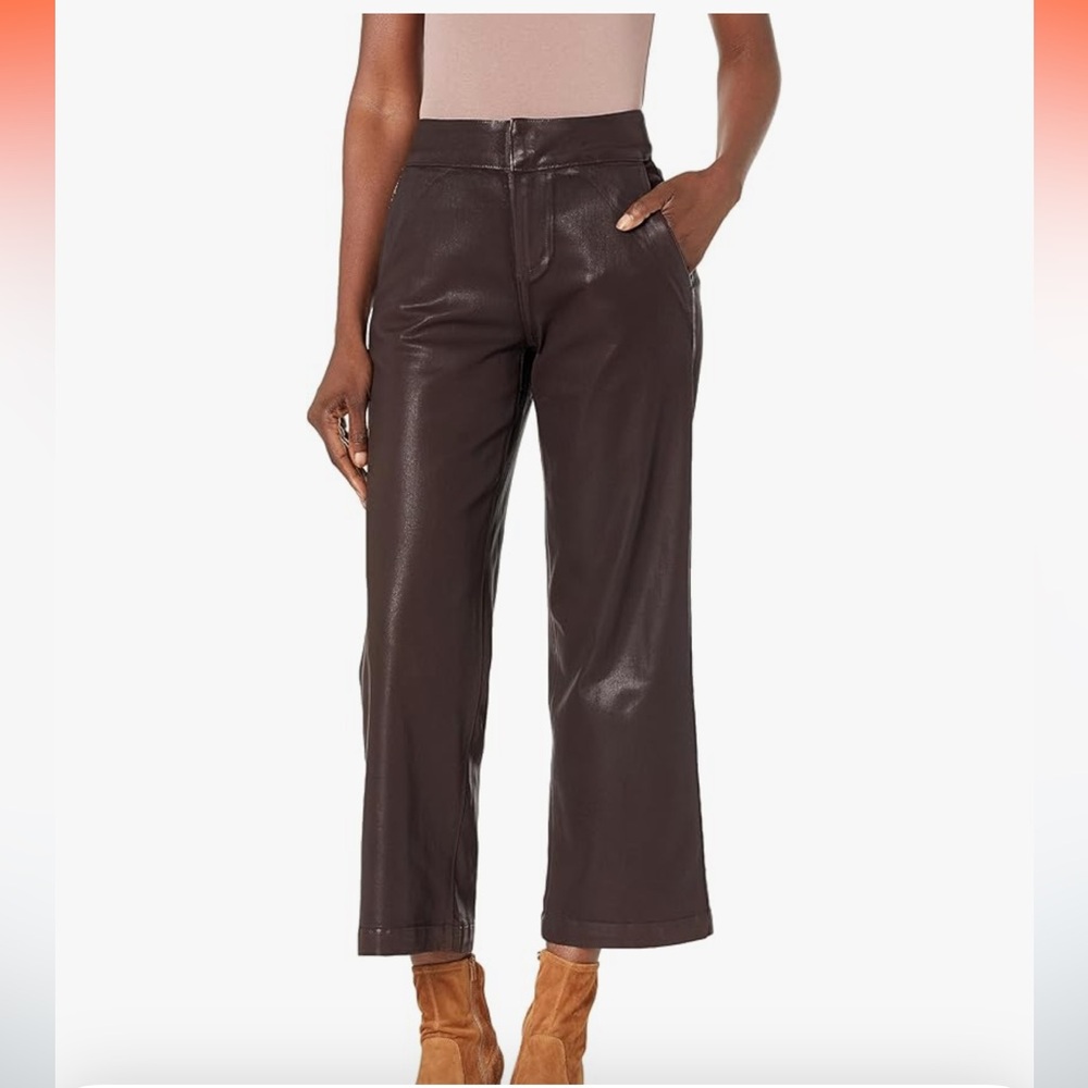 NWT PAIGE Women's Nellie Trousers Chicory Coffee Luxe Coating‎ 24